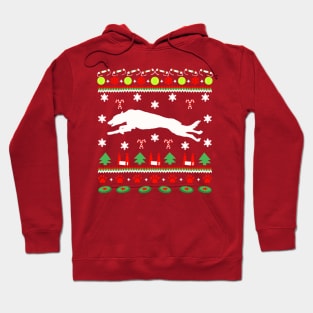 Border Whippet Ugly Christmas Sweater Hoodie